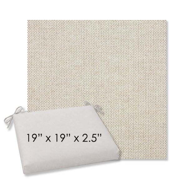 Picture of Blend Linen | 19" x 19" Center Seam Universal Dining Chair Cushion | Sunbrella Fabric