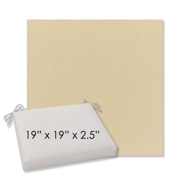 Picture of Canvas Antique Beige | 19" x 19" Center Seam Universal Dining Chair Cushion | Sunbrella Fabric
