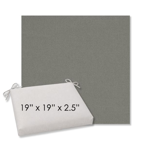 Picture of Canvas Charcoal | 19" x 19" Center Seam Universal Dining Chair Cushion | Sunbrella Fabric