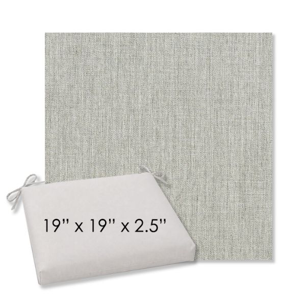 Picture of Canvas Granite | 19" x 19" Center Seam Universal Dining Chair Cushion | Sunbrella Fabric