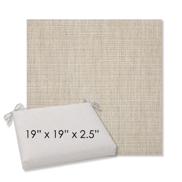 Picture of Echo Ash | 19" x 19" Center Seam Universal Dining Chair Cushion | Sunbrella Fabric