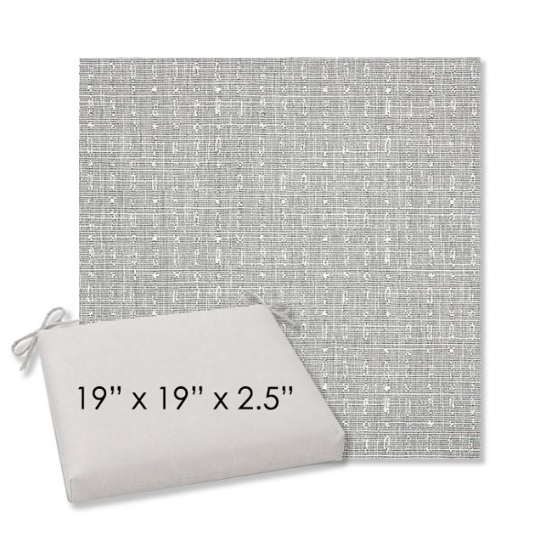 Picture of Embrace Pewter | 19" x 19" Center Seam Universal Dining Chair Cushion | Sunbrella Fabric