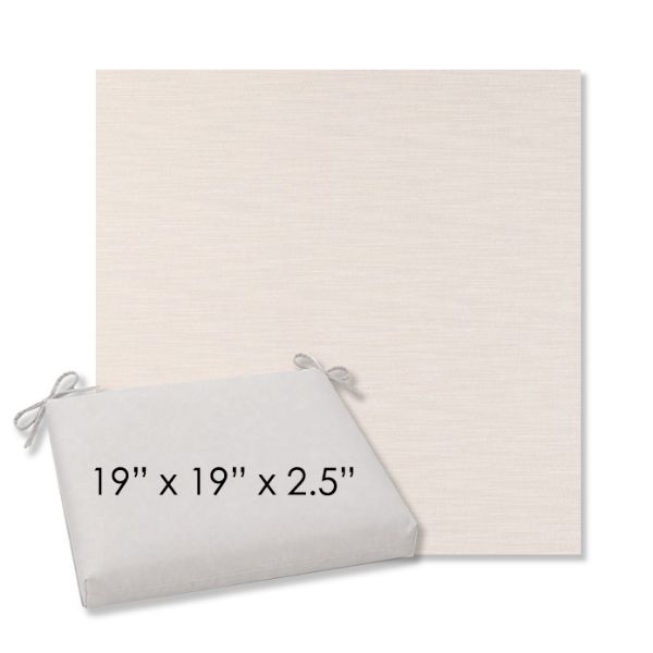 Picture of Exhale Cloud | 19" x 19" Center Seam Universal Dining Chair Cushion | Sunbrella Fabric