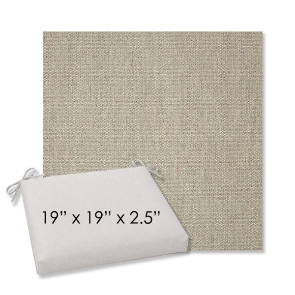 Picture of Heritage Smoke | 19" x 19" Center Seam Universal Dining Chair Cushion | Sunbrella Fabric