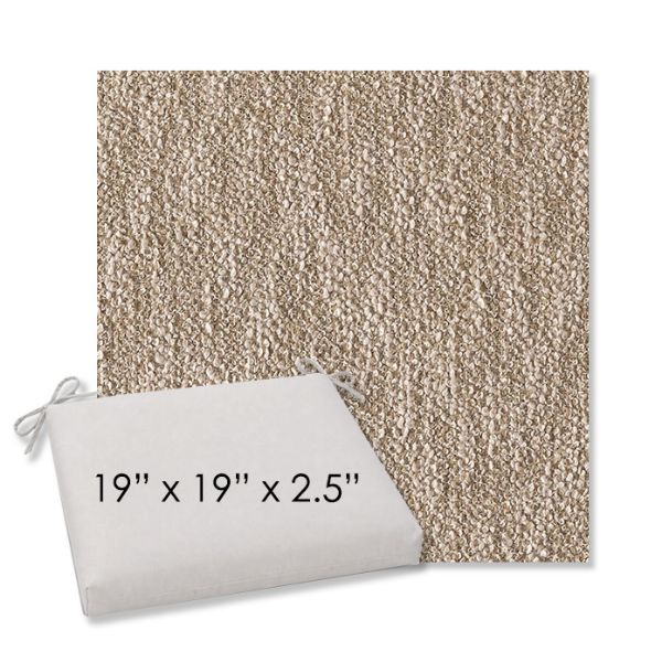Picture of Improve Dune | 19" x 19" Center Seam Universal Dining Chair Cushion | Sunbrella Fabric