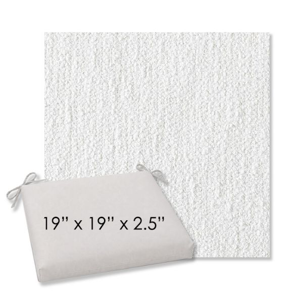 Picture of Improve White | 19" x 19" Center Seam Universal Dining Chair Cushion | Sunbrella Fabric