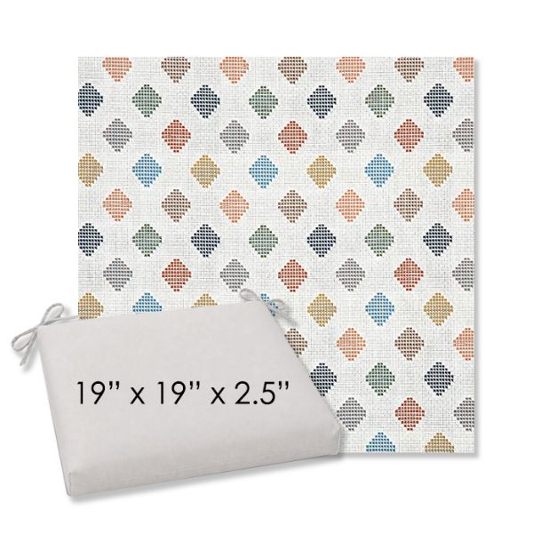 Picture of Infused Gem | 19" x 19" Center Seam Universal Dining Chair Cushion | Sunbrella Fabric