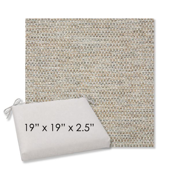 Picture of Mainstreet Dove | 19" x 19" Center Seam Universal Dining Chair Cushion | Sunbrella Fabric