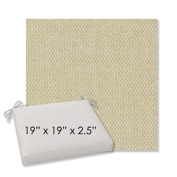 Picture of Mainstreet Putty | 19" x 19" Center Seam Universal Dining Chair Cushion | Sunbrella Fabric