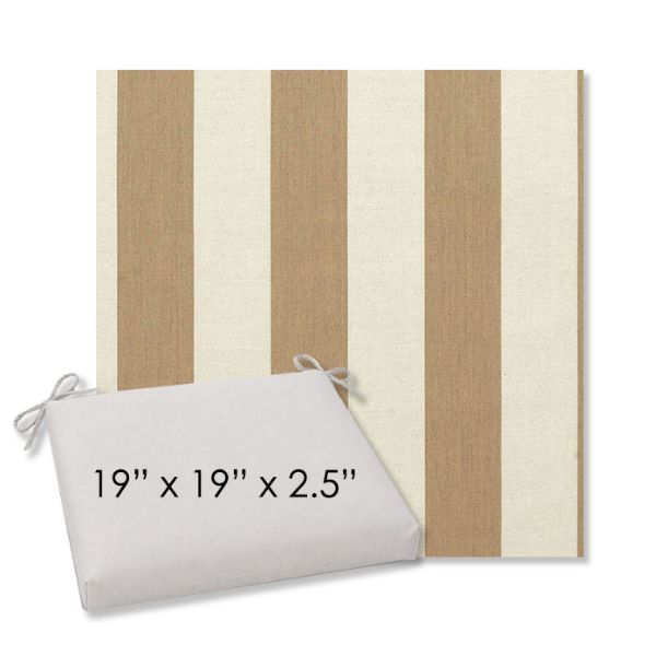 Picture of Maxim Heather Beige | 19" x 19" Center Seam Universal Dining Chair Cushion | Sunbrella Fabric