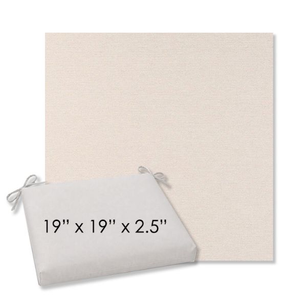 Picture of Nuance Cloud | 19" x 19" Center Seam Universal Dining Chair Cushion | Sunbrella Fabric