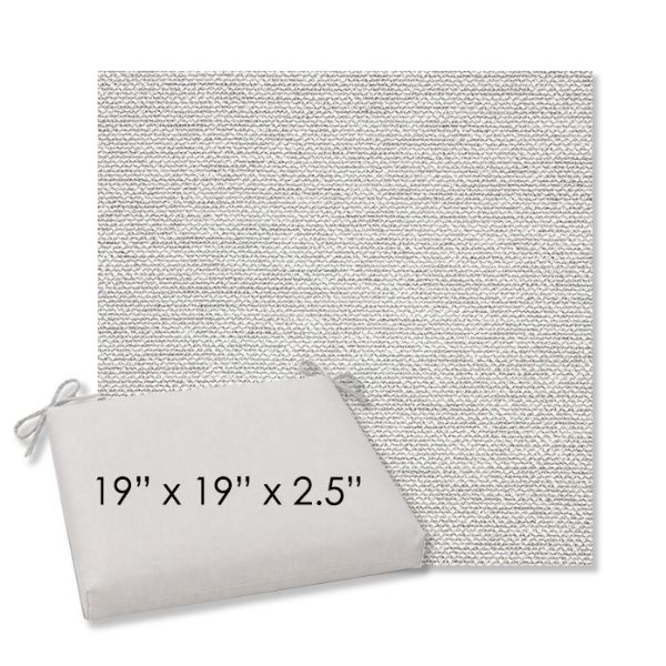 Picture of Nurture Pebble | 19" x 19" Center Seam Universal Dining Chair Cushion | Sunbrella Fabric
