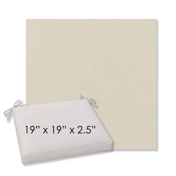 Picture of Play Snow | 19" x 19" Center Seam Universal Dining Chair Cushion | Sunbrella Fabric