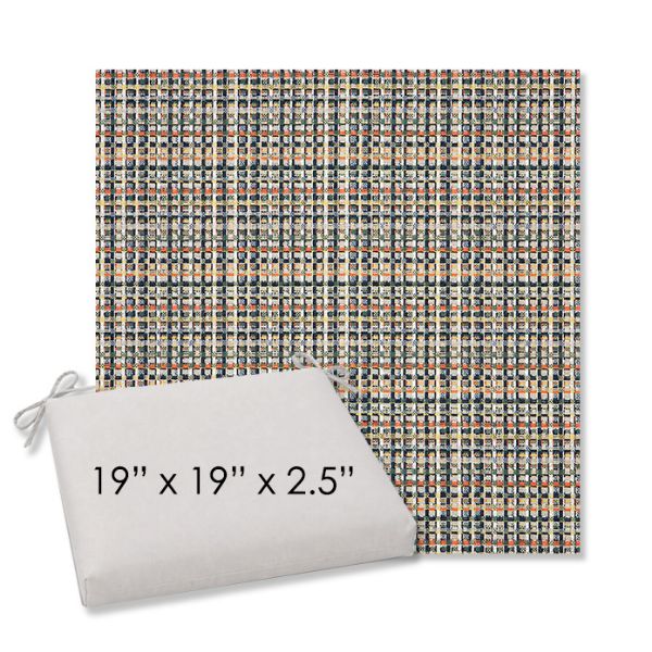 Picture of Principle Tropics | 19" x 19" Center Seam Universal Dining Chair Cushion | Sunbrella Fabric