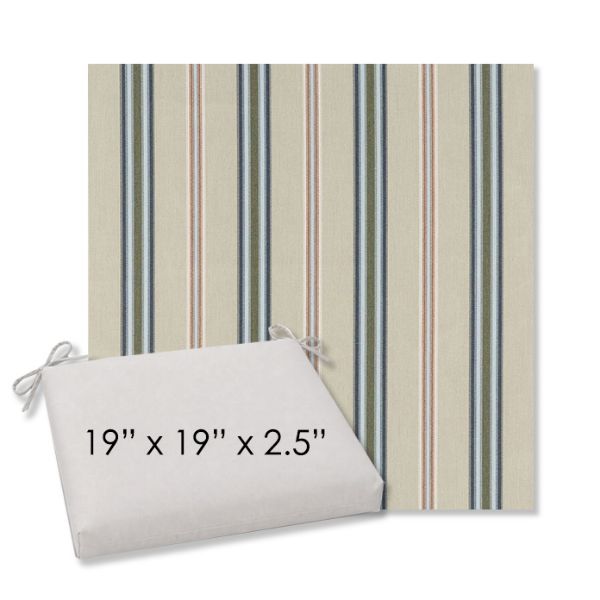 Picture of Saltillo Sagebrush | 19" x 19" Center Seam Universal Dining Chair Cushion | Sunbrella Fabric