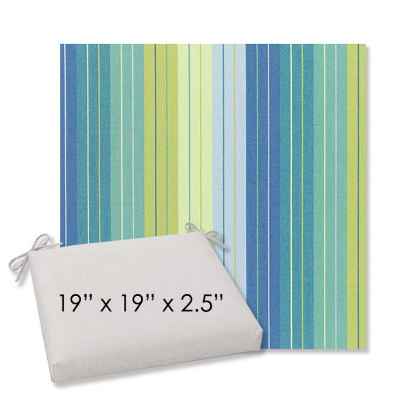 Picture of Seville Seaside | 19" x 19" Center Seam Universal Dining Chair Cushion | Sunbrella Fabric