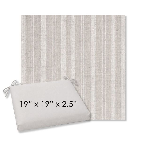 Picture of Tranquil Linen | 19" x 19" Center Seam Universal Dining Chair Cushion | Sunbrella Fabric