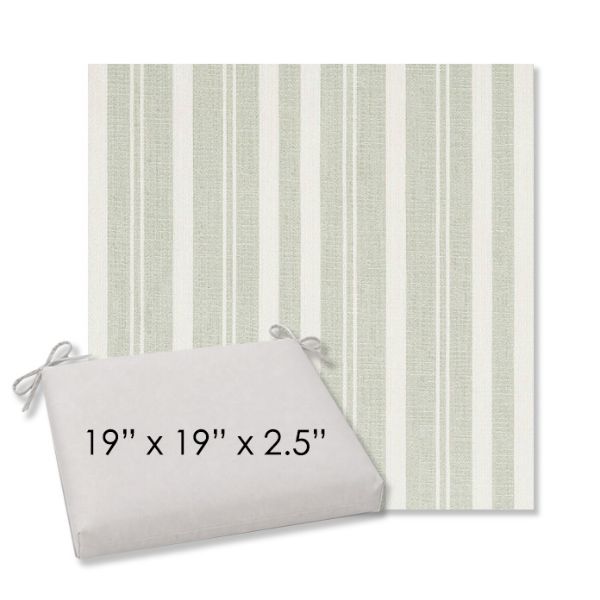 Picture of Tranquil Sage | 19" x 19" Center Seam Universal Dining Chair Cushion | Sunbrella Fabric