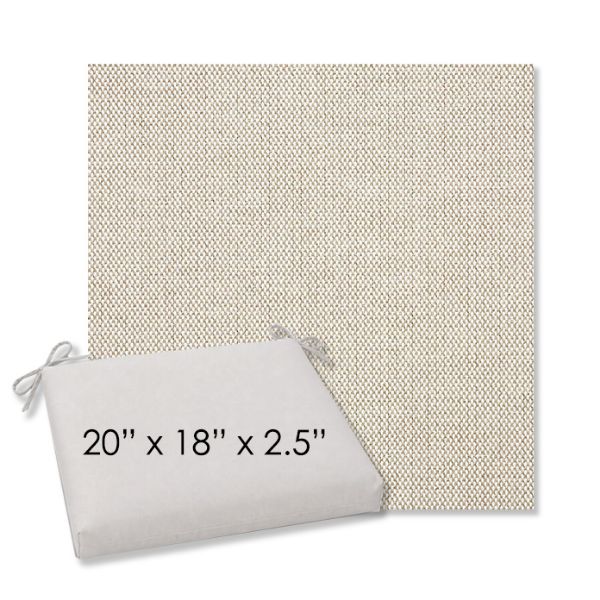 Picture of Blend Linen | 20" x 18" Center Seam Universal Dining Chair Cushion | Sunbrella Fabric