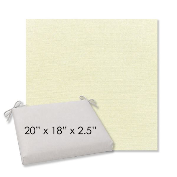 Picture of Canvas Natural | 20" x 18" Center Seam Universal Dining Chair Cushion | Sunbrella Fabric