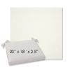 Picture of Canvas White | 20" x 18" Center Seam Universal Dining Chair Cushion | Sunbrella Fabric