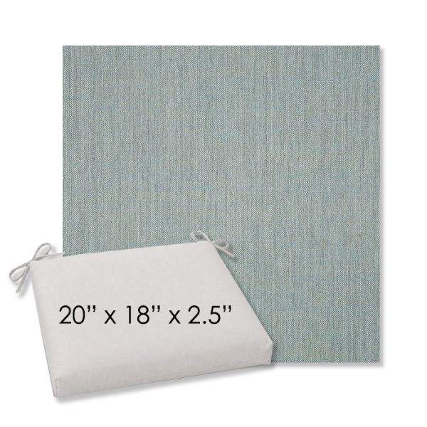 Picture of Cast Mist | 20" x 18" Center Seam Universal Dining Chair Cushion | Sunbrella Fabric