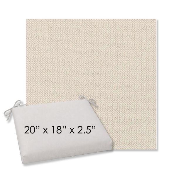 Picture of Charmer Parchment | 20" x 18" Center Seam Universal Dining Chair Cushion | Sunbrella Fabric