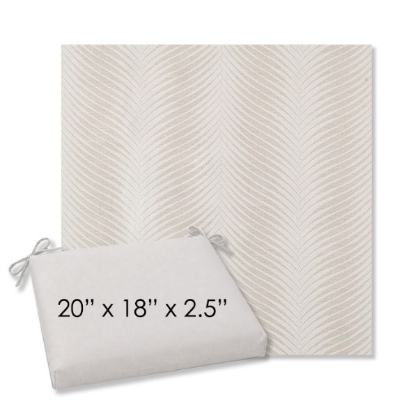 Picture of Clock Out Cloud | 20" x 18" Center Seam Universal Dining Chair Cushion | Sunbrella Fabric