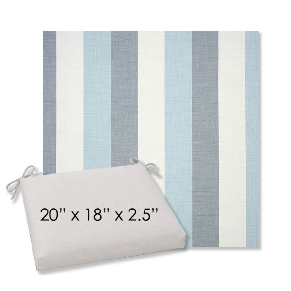 Picture of Direction Dew | 20" x 18" Center Seam Universal Dining Chair Cushion | Sunbrella Fabric