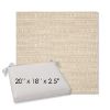 Picture of Embrace Linen | 20" x 18" Center Seam Universal Dining Chair Cushion | Sunbrella Fabric
