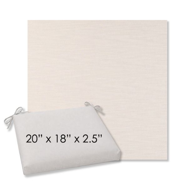 Picture of Exhale Cloud | 20" x 18" Center Seam Universal Dining Chair Cushion | Sunbrella Fabric