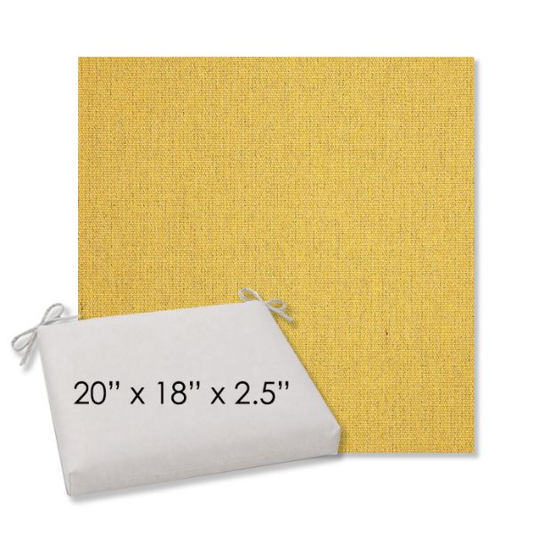 Picture of Heritage Dijon | 20" x 18" Center Seam Universal Dining Chair Cushion | Sunbrella Fabric