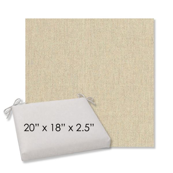Picture of Heritage Papyrus | 20" x 18" Center Seam Universal Dining Chair Cushion | Sunbrella Fabric