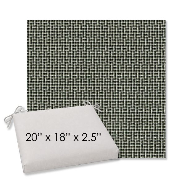 Picture of Lore Moss | 20" x 18" Center Seam Universal Dining Chair Cushion | Sunbrella Fabric