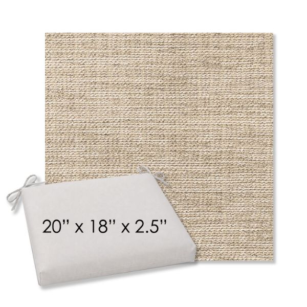 Picture of Momento Parchment | 20" x 18" Center Seam Universal Dining Chair Cushion | Sunbrella Fabric