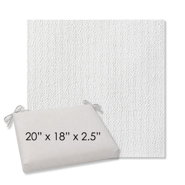 Picture of Momento Snow | 20" x 18" Center Seam Universal Dining Chair Cushion | Sunbrella Fabric