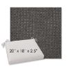 Picture of Nurture Charcoal | 20" x 18" Center Seam Universal Dining Chair Cushion | Sunbrella Fabric
