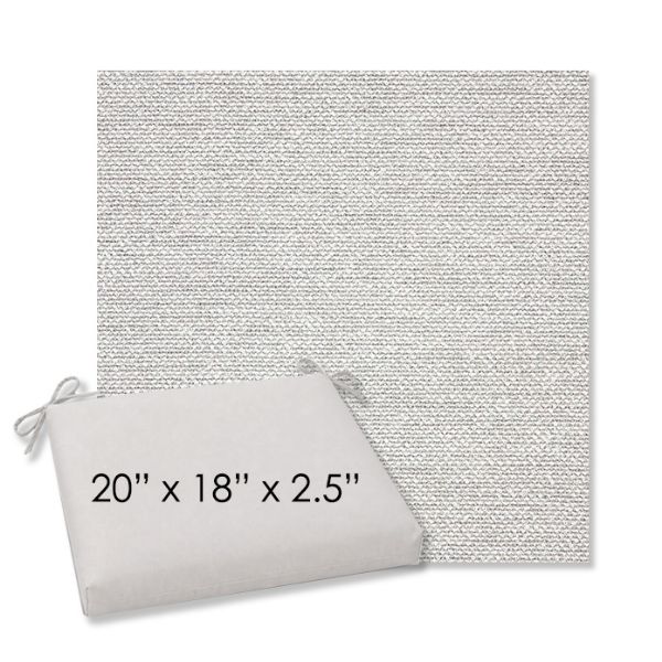 Picture of Nurture Pebble | 20" x 18" Center Seam Universal Dining Chair Cushion | Sunbrella Fabric