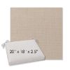 Picture of Play Oat | 20" x 18" Center Seam Universal Dining Chair Cushion | Sunbrella Fabric