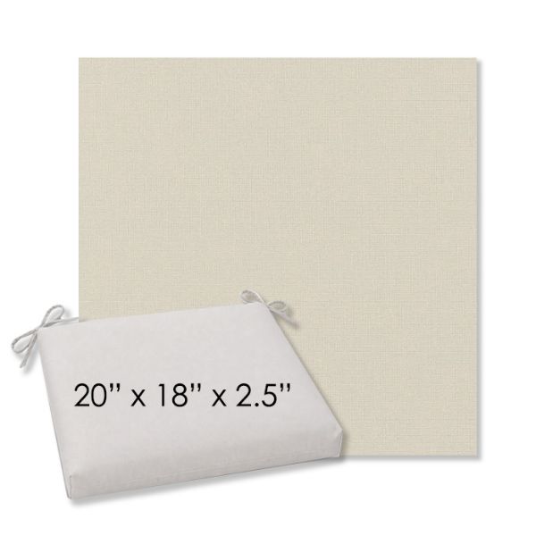 Picture of Play Snow | 20" x 18" Center Seam Universal Dining Chair Cushion | Sunbrella Fabric