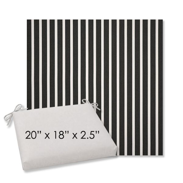 Picture of Shore Classic | 20" x 18" Center Seam Universal Dining Chair Cushion | Sunbrella Fabric