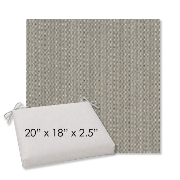 Picture of Spectrum Dove | 20" x 18" Center Seam Universal Dining Chair Cushion | Sunbrella Fabric