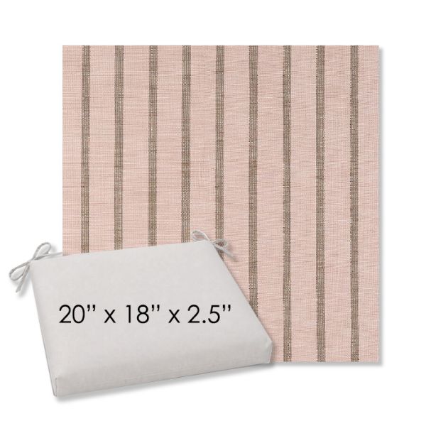 Picture of Unwind Cameo | 20" x 18" Center Seam Universal Dining Chair Cushion | Sunbrella Fabric