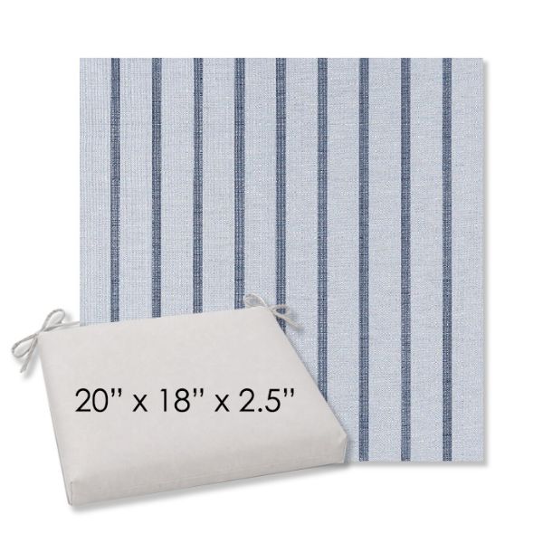 Picture of Unwind Sky | 20" x 18" Center Seam Universal Dining Chair Cushion | Sunbrella Fabric