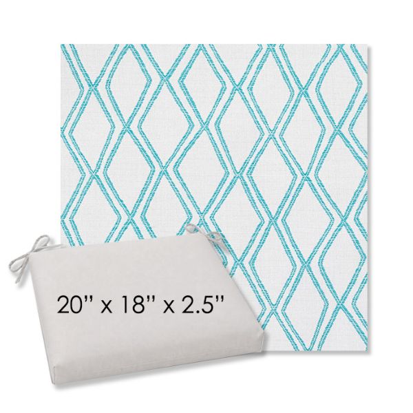 Picture of Voyage Breeze | 20" x 18" Center Seam Universal Dining Chair Cushion | Sunbrella Fabric