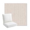 Picture of Abundant Parchment | Bullnose Back Deep Seating Outdoor Cushions - Sunbrella© Fabric