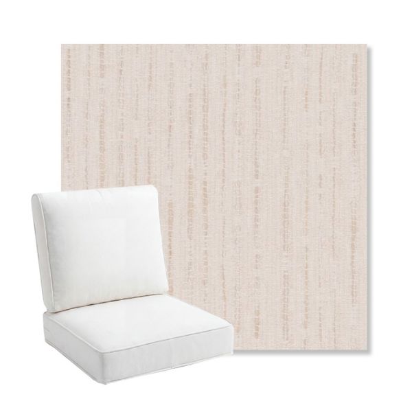 Picture of Abundant Parchment | Bullnose Back Deep Seating Outdoor Cushions - Sunbrella© Fabric