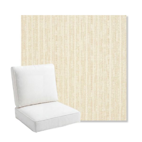 Picture of Abundant Snow | Bullnose Back Deep Seating Outdoor Cushions - Sunbrella© Fabric
