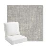 Picture of Adena Pebble | Bullnose Back Deep Seating Outdoor Cushions - Sunbrella© Fabric