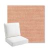 Picture of Ambrose Terracotta | Bullnose Back Deep Seating Outdoor Cushions - Sunbrella© Fabric